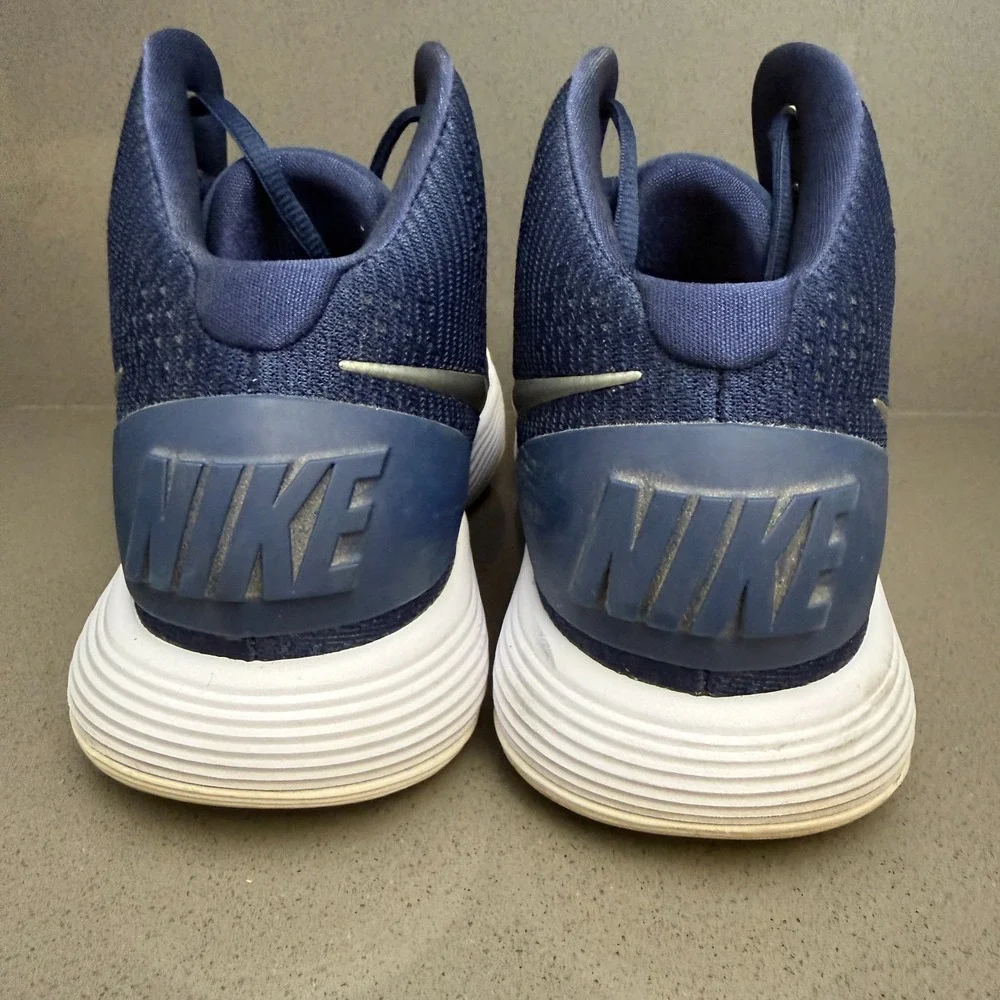 Nike Hyperdunk 2017 TB Mens 11.5 Navy Blue Silver Basketball Shoes 942571-401